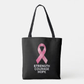 Strength Courage Hope – がん啓発 サバイバー トートバッグ (裏面)