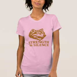 Strength in Silence Wolf T-Shirt - Motivational  Tシャツ