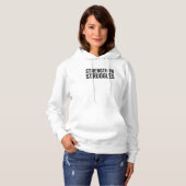 Strength in Struggles Grunge Hoodie パーカ (正面フル)