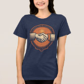Strength in Unity - Clasped Hands T-Shirtデザイン トライブレンドＴシャツ (正面)