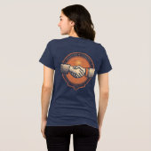 Strength in Unity - Clasped Hands T-Shirtデザイン トライブレンドＴシャツ (裏面全面)