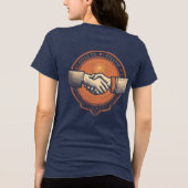Strength in Unity - Clasped Hands T-Shirtデザイン トライブレンドＴシャツ (裏面)