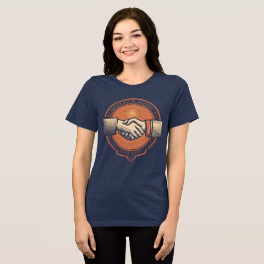 Strength in Unity - Clasped Hands T-Shirtデザイン トライブレンドＴシャツ (正面全面)