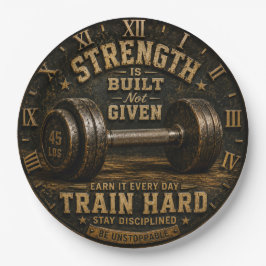 Strength Is Built Not Given Home Gym Fitness ペーパープレート