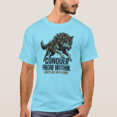 Strength Is Endurance Wolf T-Shirt – Conquer From  Tシャツ (正面)
