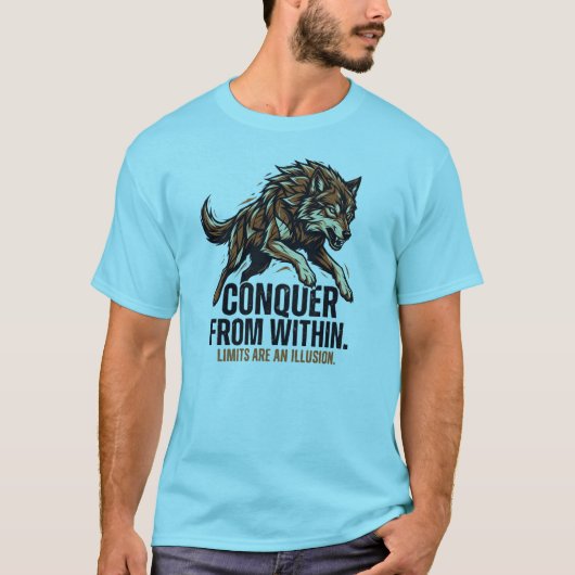 Strength Is Endurance Wolf T-Shirt – Conquer From  Tシャツ (正面)