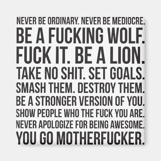 Strength Motivation – 普通のシャツではない マグネット (正面)