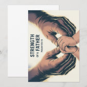 Strength Of A Father Father's Day Christian Card サンキューカード (正面/裏面)