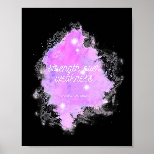 Strength Over Weakness Galaxy - Overdose Awareness ポスター (正面)