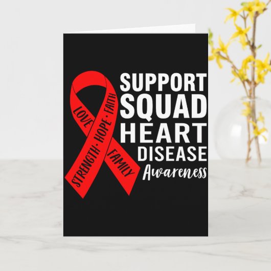 Strength Support Squad Heart Disease Awareness Red カード (黄色い花)