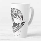 Strength Through Pain – Motivational Quote Drinkin カフェラテマグ (右アングル)