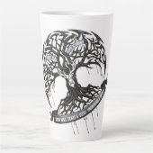 Strength Through Pain – Motivational Quote Drinkin カフェラテマグ (正面)