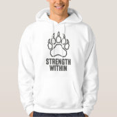 Strength Within – Dog Paw Embroidery Design パーカ (正面)
