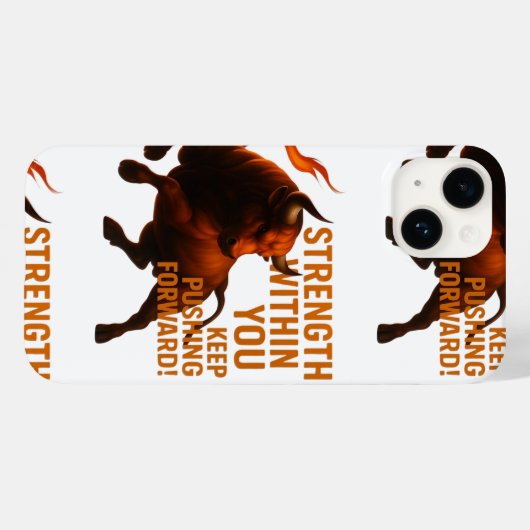 STRENGTH WITHIN YOU KEEP PUSHING FORWARD Case-Mate iPhoneケース (裏面 (横))