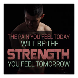 Strength You Feel Tomorrow Motivational Poster ポスター