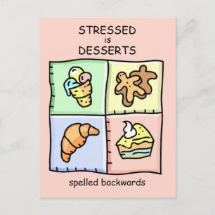 STRESSは逆綴りのDESERTSです ポストカード