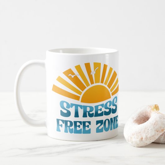 Stress Free Zone コーヒーマグカップ (ドーナツ)