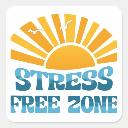 Stress Free Zone スクエアシール (正面)