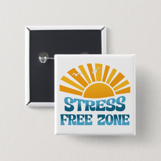 Stress Free Zone 缶バッジ (正面&裏面)