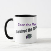 Stress Survivor Mug – Funny Resilience Gift マグカップ (左)