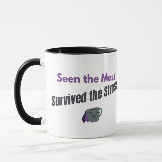 Stress Survivor Mug – Funny Resilience Gift マグカップ (左)