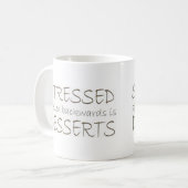 stressed後方にですデザート綴りました コーヒーマグカップ (正面左)
