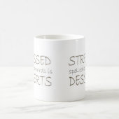 stressed後方にですデザート綴りました コーヒーマグカップ (中央)