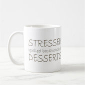 stressed後方にですデザート綴りました コーヒーマグカップ (左)