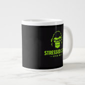 Stressed Ape Studios Green Logo ジャンボコーヒーマグカップ (正面右)