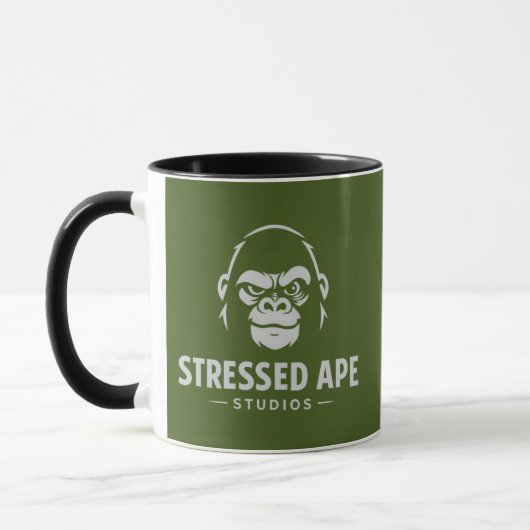 Stressed Ape Studios Green Logo マグカップ (左)