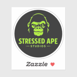 Stressed Ape Studios Green Logo-Sticker シール