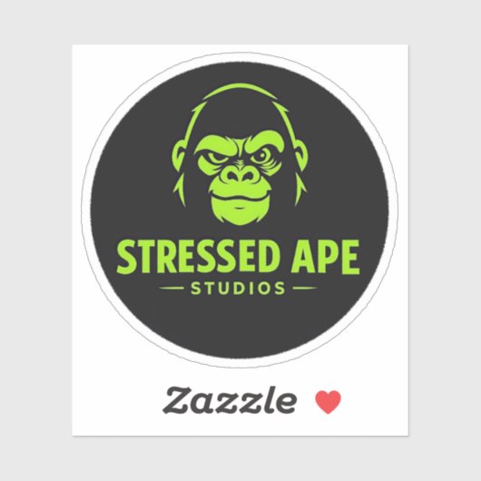 Stressed Ape Studios Green Logo-Sticker シール (シート)