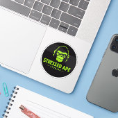 Stressed Ape Studios Green Logo-Sticker シール (ノートパソコンとiPhone)