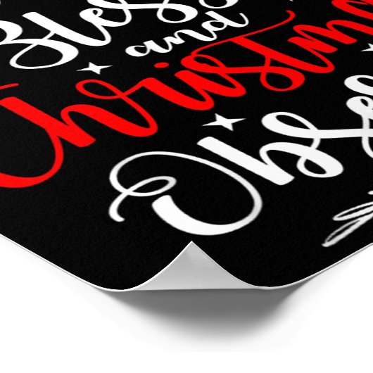 Stressed Blessed And Christmas Obsessed Fun Xmas S ポスター (角)