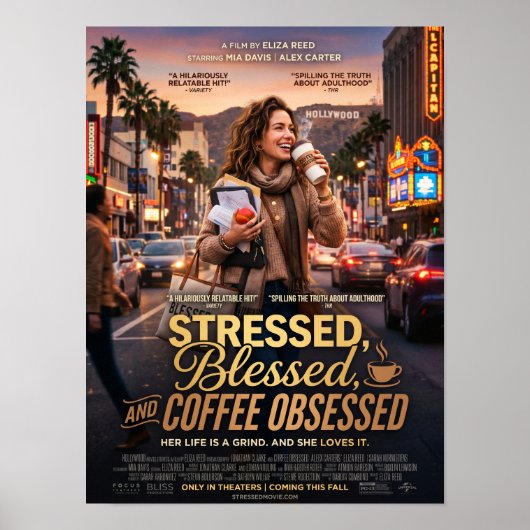 stressed blessed and coffee obssesed ポスター (正面)
