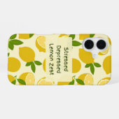 Stressed Depressed Lemon Zest iPhone 16ケース (裏面横)