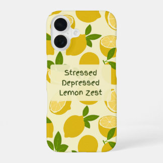 Stressed Depressed Lemon Zest iPhone 16ケース