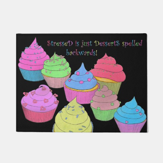 stresseD DessertS~Cupcakesのドア・マットです ドアマット (正面)