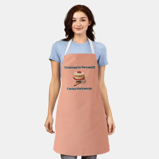 Stressed is Desserts Spelled Backwards Apron エプロン
