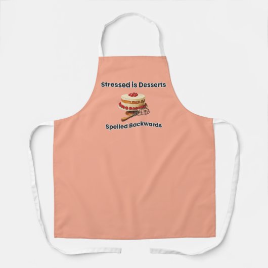 Stressed is Desserts Spelled Backwards Apron エプロン (正面)