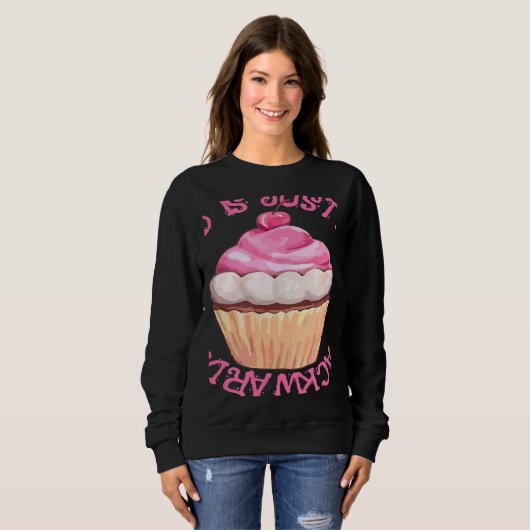 Stressed Is Just Desserts Backwards  Cupcake スウェットシャツ (正面フル)