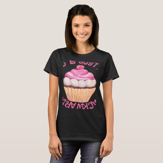 Stressed Is Just Desserts Backwards  Cupcake Tシャツ (正面フル)