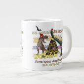 Stressed-out  Dinosaur Christmas ジャンボコーヒーマグカップ (正面右)