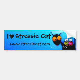 Stressie猫のバンパーステッカー バンパーステッカー