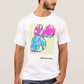 Strested Bunny on a White Tシャツ (正面)