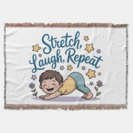Stretch laugh repeat yoga lover スローブランケット