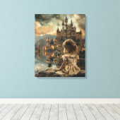 Stretched Canvas met Princess Elly  キャンバスプリント (インサイチュ (ウッドフロア))