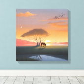 Stretched Canvas Print キャンバスプリント (インサイチュ (ウッドフロア))