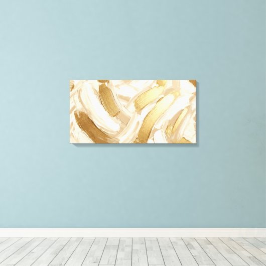 Stretched Canvas Print Abstract Brushstrokes キャンバスプリント (インサイチュ (ウッドフロア))