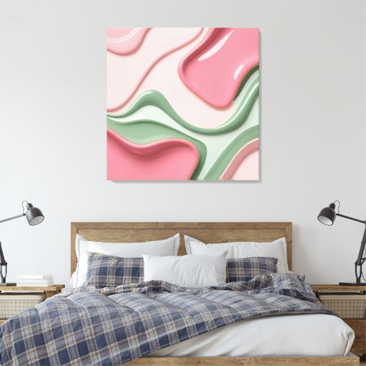 Stretched canvas print in stylish graphic キャンバスプリント (インサイチュ (寝室))